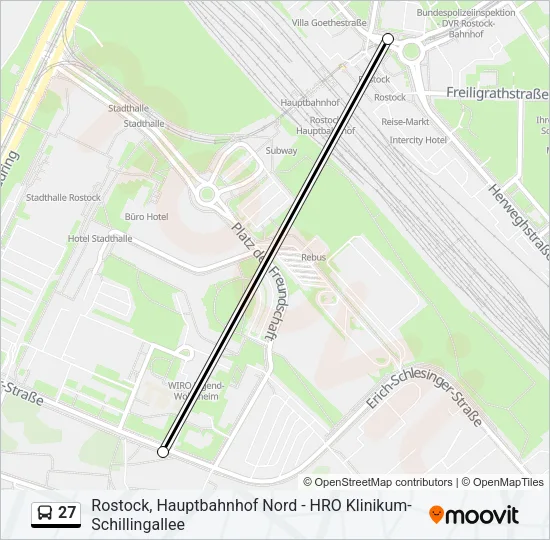 27 Bus Line Map