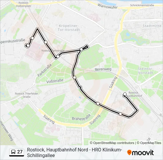 27 Bus Line Map