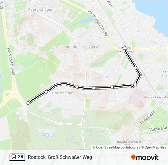 Автобус 28: карта маршрута