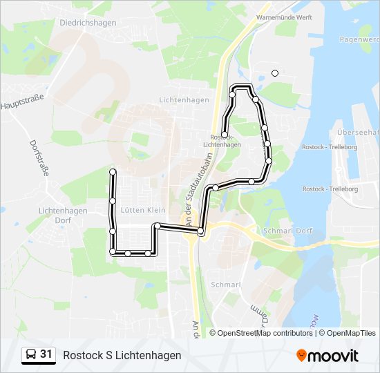 Buslinie 31 Karte