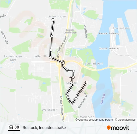 38 Bus Line Map