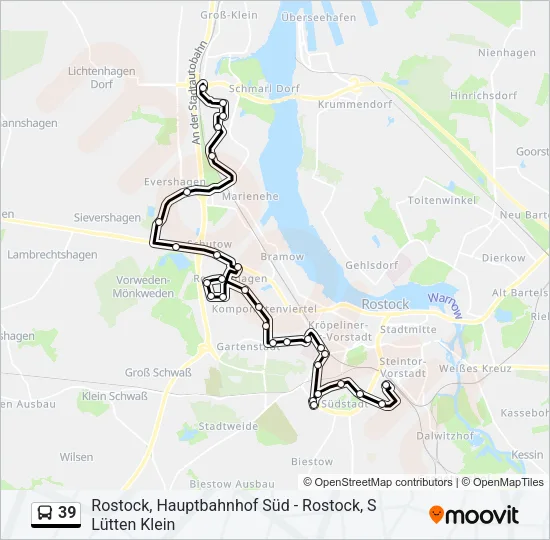 39 Bus Line Map
