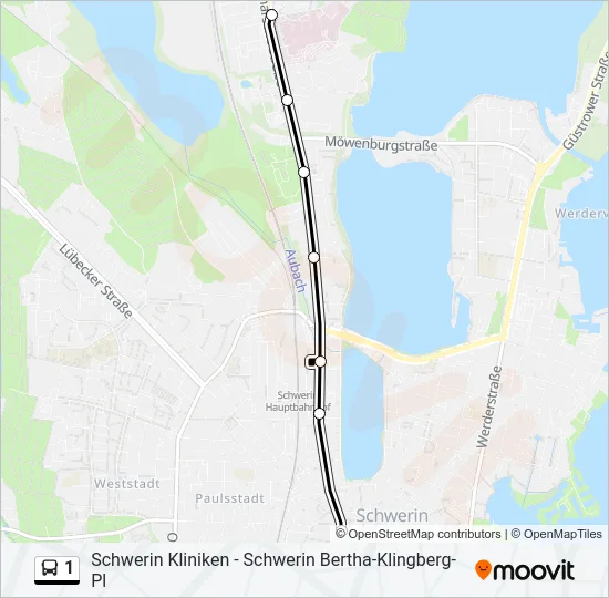 1 Bus Line Map