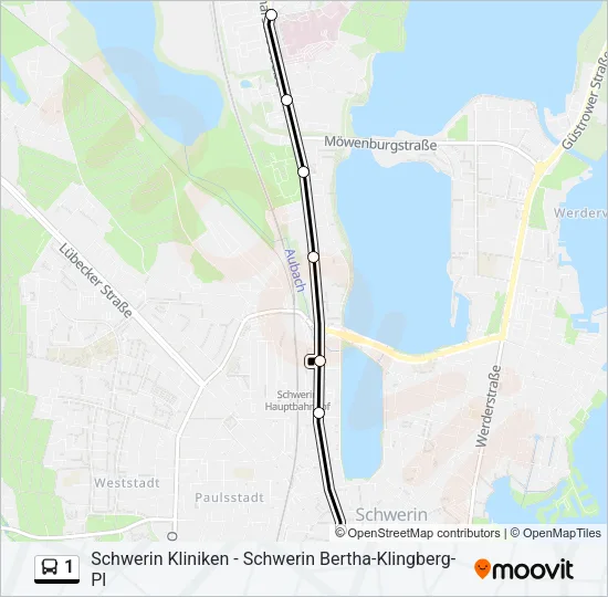1 Bus Line Map