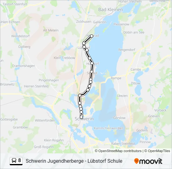 8 Bus Line Map