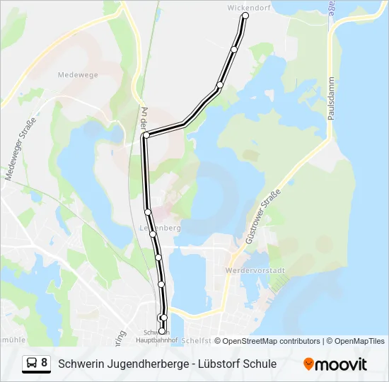 8 Bus Line Map