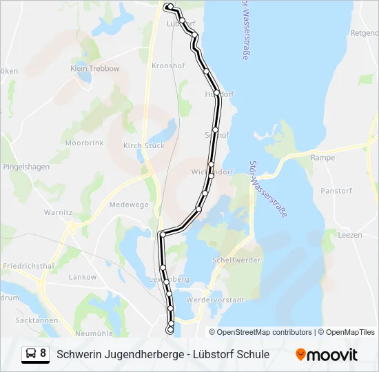 8 Bus Line Map