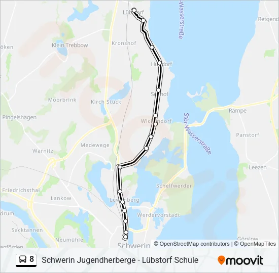 8 Bus Line Map