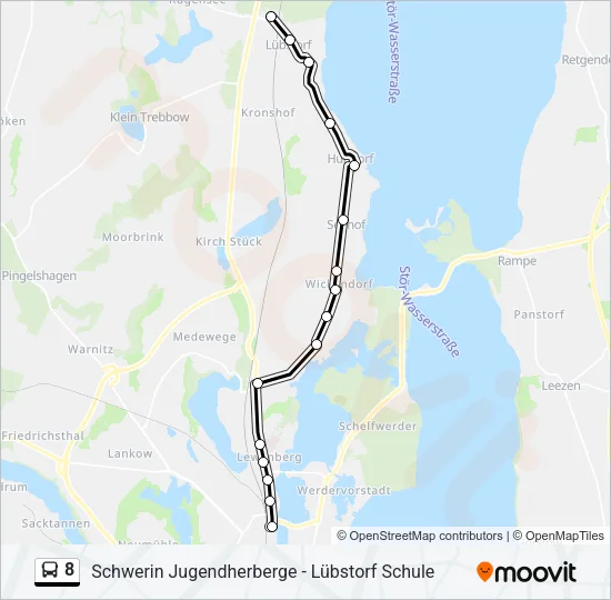 8 Bus Line Map