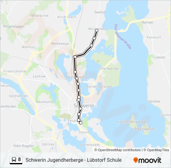 8 Bus Line Map