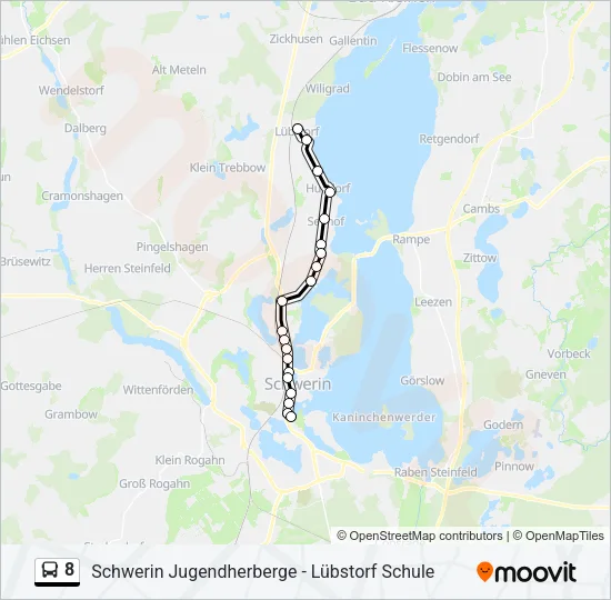 8 Bus Line Map