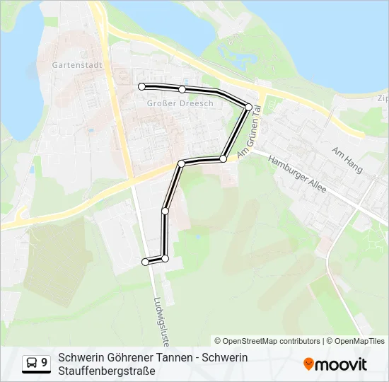 9 Bus Line Map
