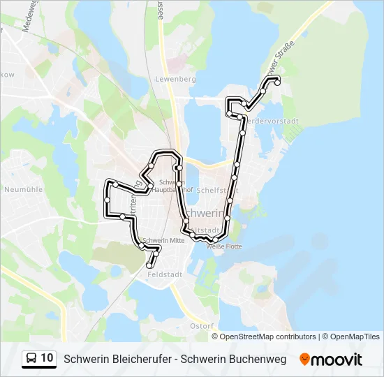 10 Bus Line Map