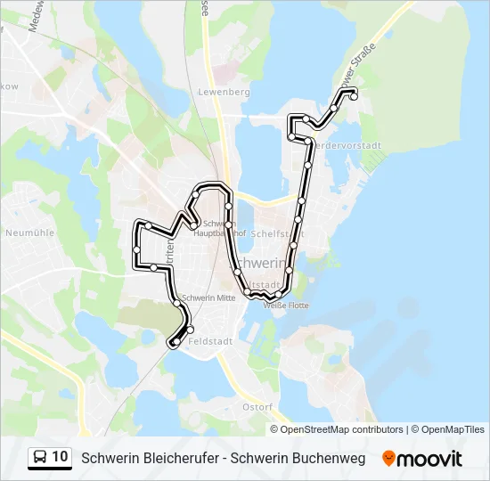 10 Bus Line Map