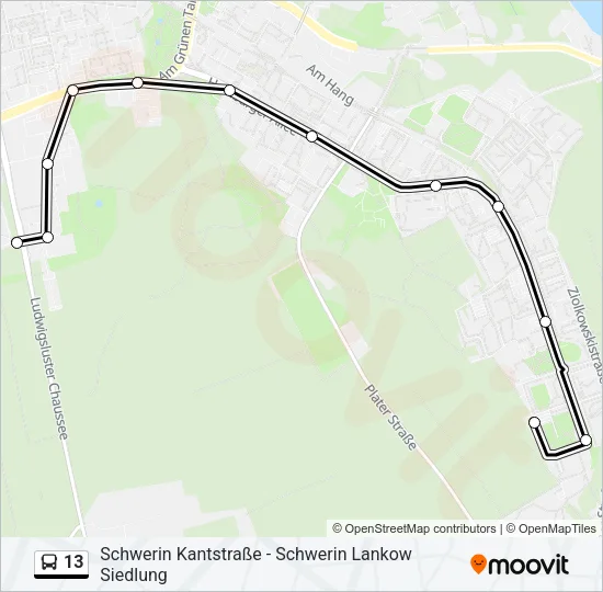 13 Bus Line Map