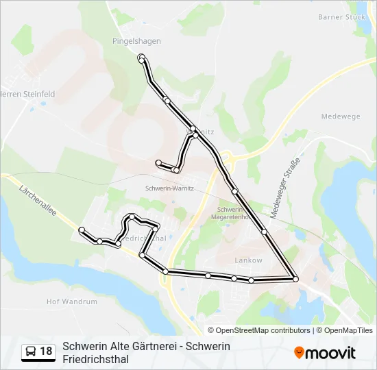 18 Bus Line Map