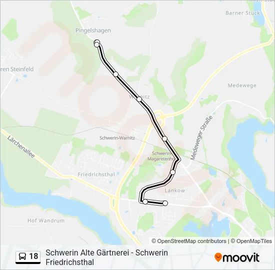 18 Bus Line Map
