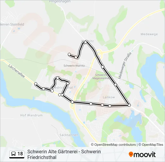 18 Bus Line Map
