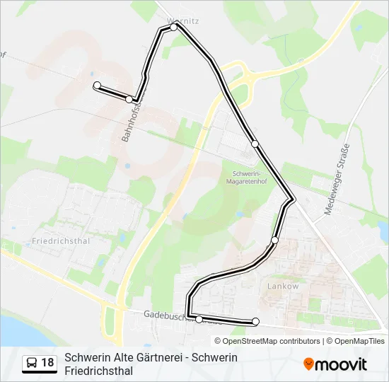 18 Bus Line Map