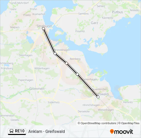 RE10 Bus Line Map
