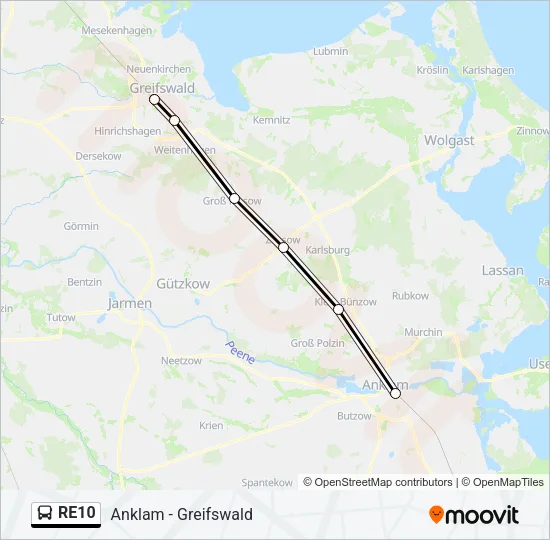 RE10 Bus Line Map