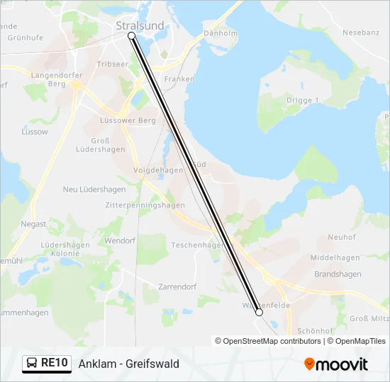 RE10 Bus Line Map