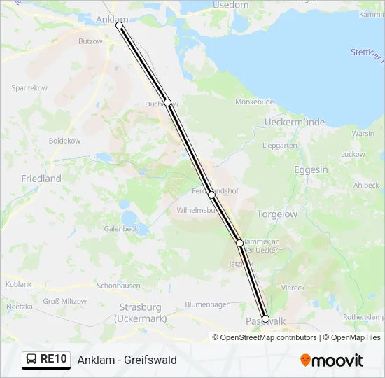 RE10 Bus Line Map