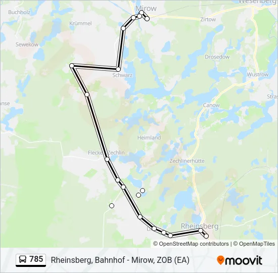 785 Bus Line Map