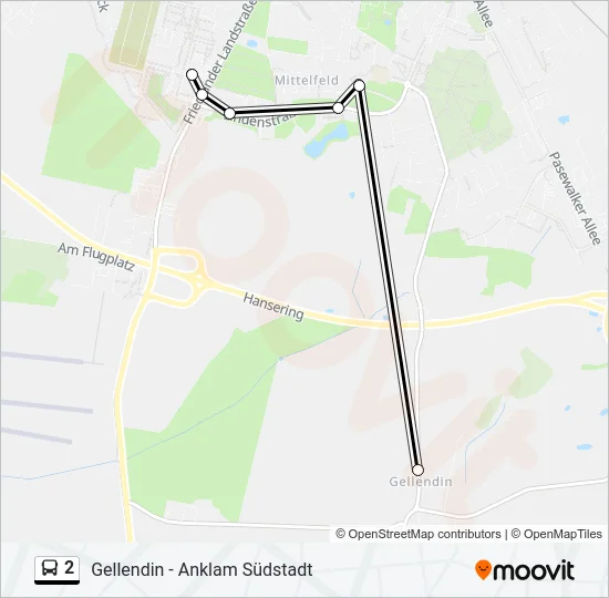 2 Bus Line Map