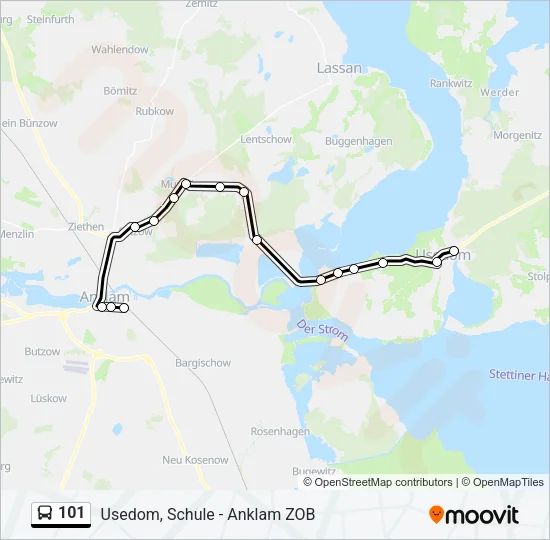 101 Bus Line Map