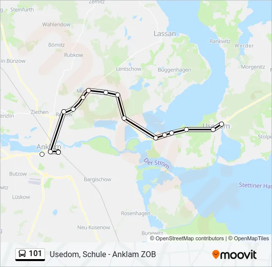 101 Bus Line Map