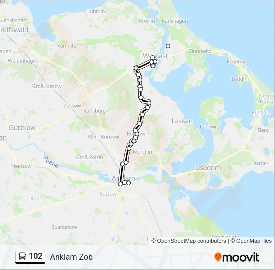 102 Bus Line Map
