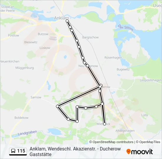 115 Bus Line Map