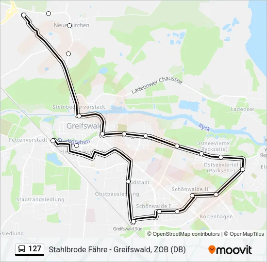 127 Bus Line Map