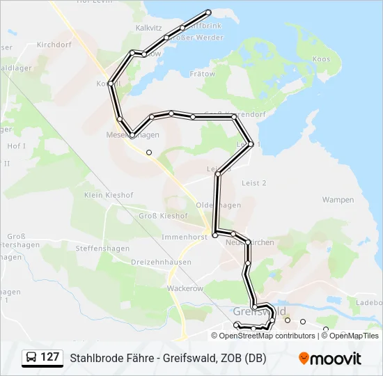 127 Bus Line Map