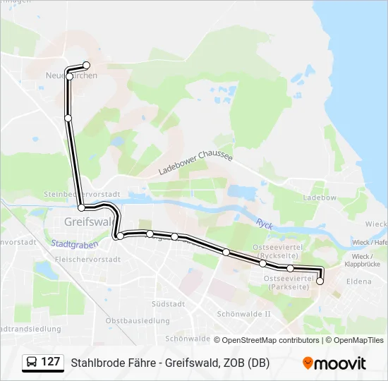 Автобус 127: карта маршрута