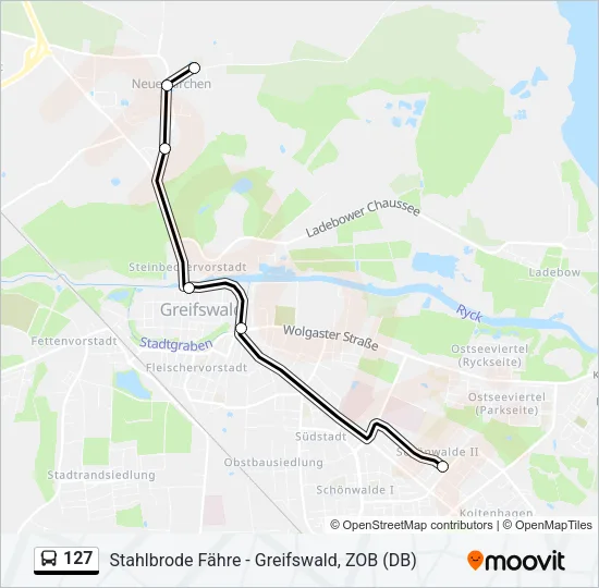 127 Bus Line Map