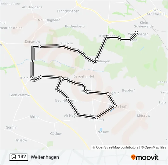 132 Bus Line Map