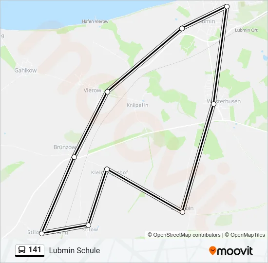141 Bus Line Map