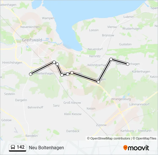 142 Bus Line Map