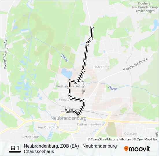 1 Bus Line Map