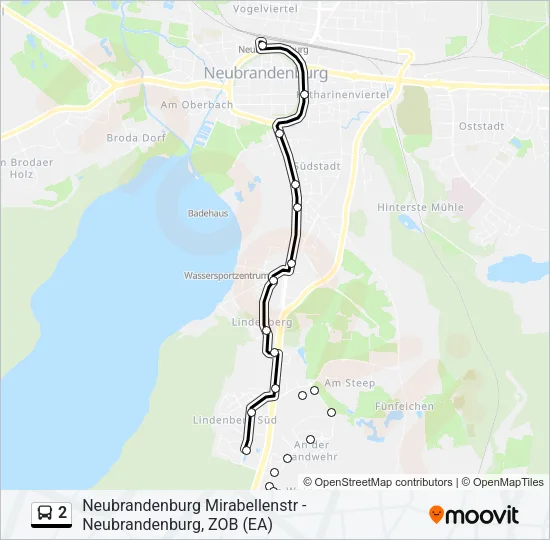 2 Bus Line Map