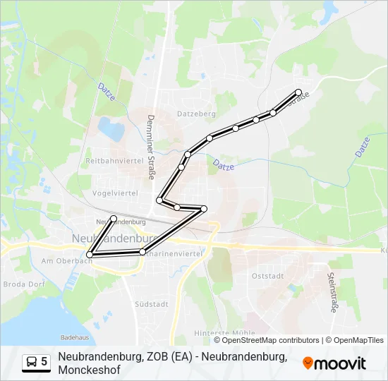 5 Bus Line Map