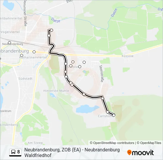 8 Bus Line Map