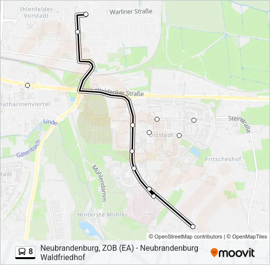 8 Bus Line Map