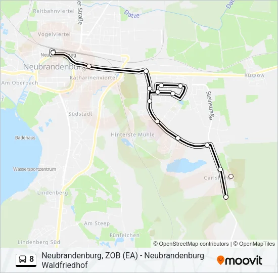 8 Bus Line Map
