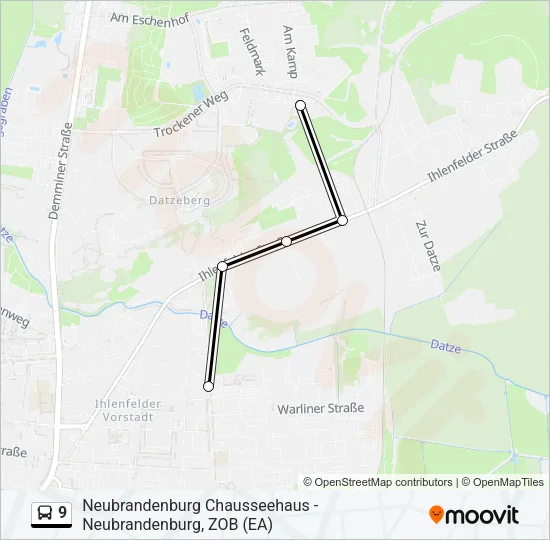 9 Bus Line Map