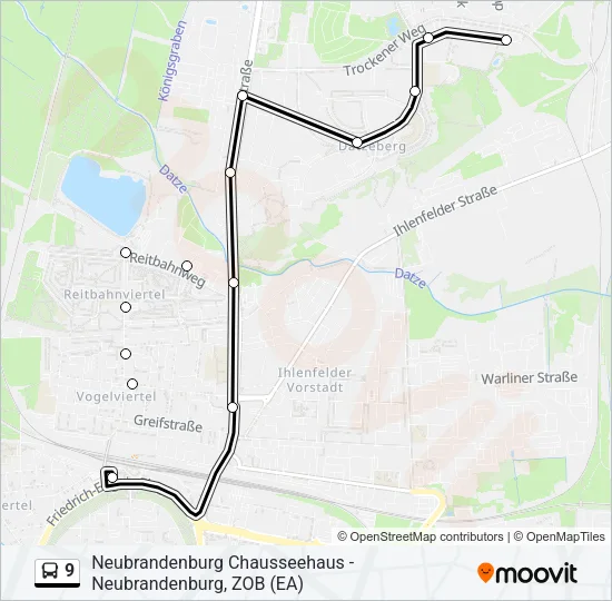 9 Bus Line Map