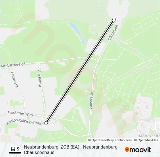 9 Bus Line Map