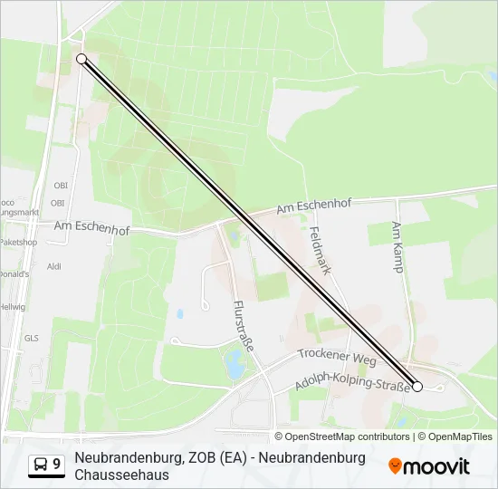 9 Bus Line Map